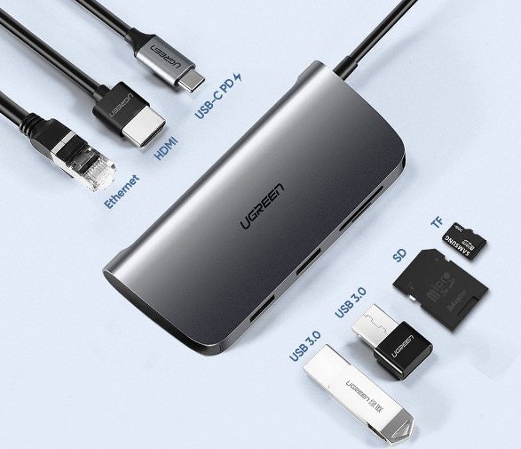 UGREEN Premium 7-in-1 USB-C Hub for MacBook phần mềm