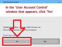 Trong cửa sổ 'Kiểm soát tài khoản người dùng' xuất hiện, nhấp vào 'Có'.