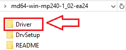 sau khi giải nén, hãy mở thư mục nhận được và tìm thư mục Driver bên trong