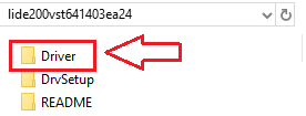 sau khi giải nén, hãy mở thư mục Driver